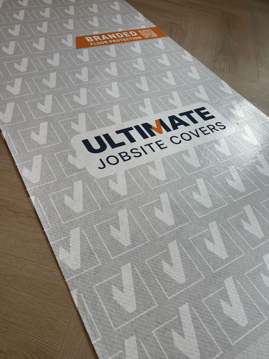 Branded floor protection example